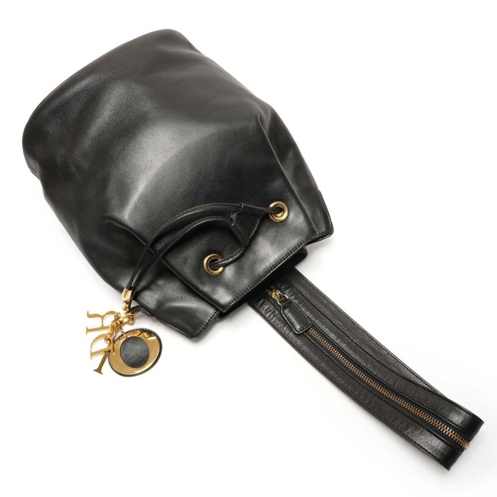 CHRISTIAN DIOR Black Leather Shoulder Bag - Picture 10 of 16